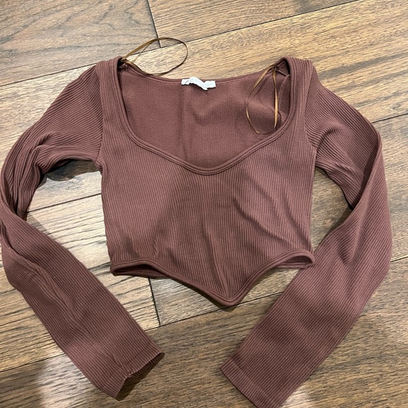 SEAMLESS CORSETRY-INSPIRED TOP Zara brown - Picture 2 of 2